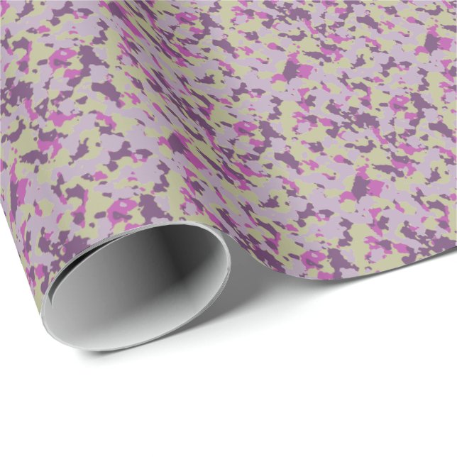 Papel De Presente HAMbWG Wrapping Paper - Camuflagem roxa (Ponta do rolo)