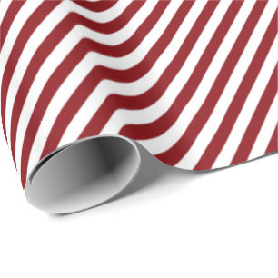 Papel De Presente HAMbWG Wrapping Paper - Red/White Striping