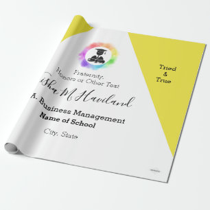 Papel De Presente HAMbyWG amarelo e branco da curva de presente de g