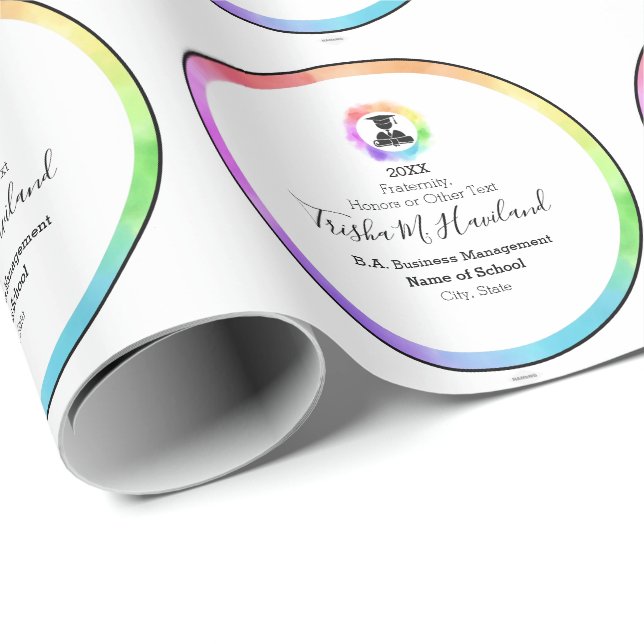 Papel De Presente HAMbyWG do Wrap da Presente de Graduação (Ponta do rolo)