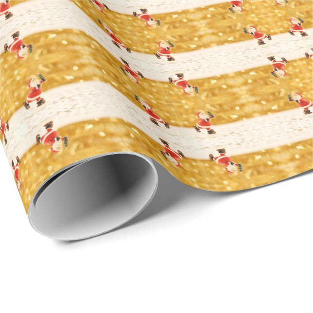 Papel De Presente HAMbyWG - Quebra de Presente - Faixa de "Santas de (Ponta do rolo)