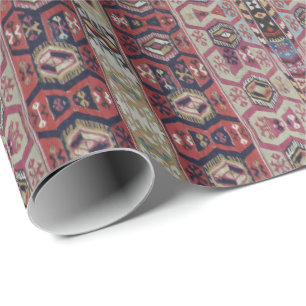 Papel De Presente HAMbyWG - Quebra de presente - Tribal Blue Brown