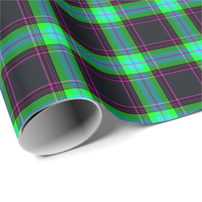Papel De Presente HAMbyWG - Quebra de presentes - Xadrez verde e ros (Ponta do rolo)