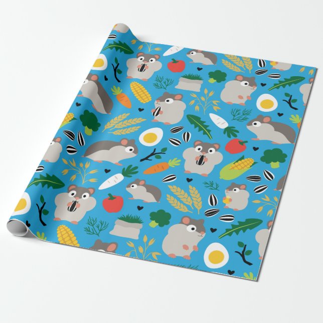 Papel De Presente Hamsters E Seus Tratamentos (Desenrolado)