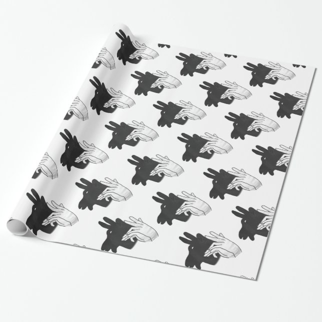 Papel De Presente Hand Silhouette Billy Goat (Desenrolado)