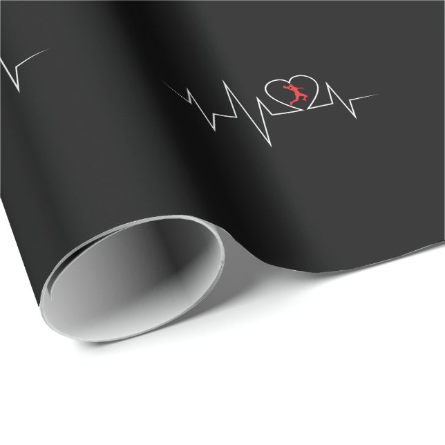 Papel De Presente Handball EKG Liebe und Herzschlag (Ponta do rolo)