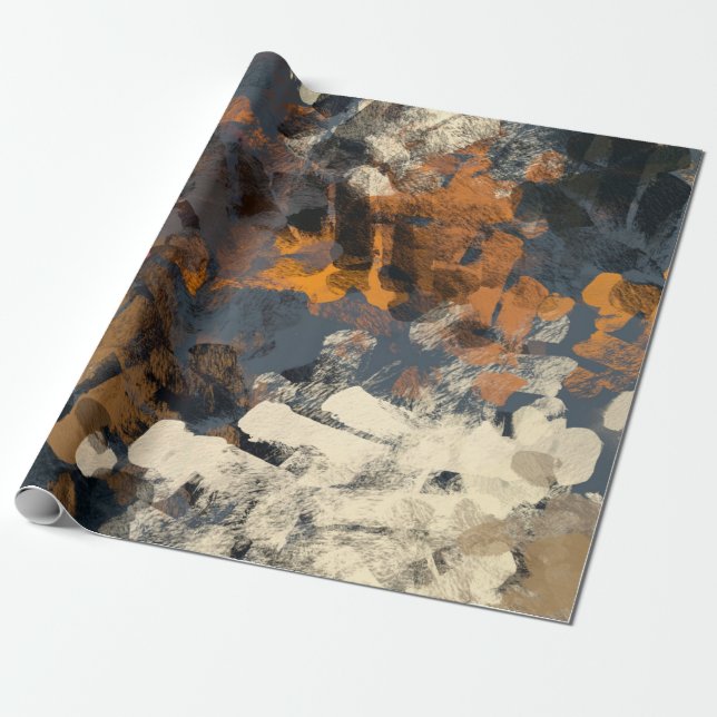 Papel De Presente Handmade surreal abstract pattern. Modern artistic (Desenrolado)