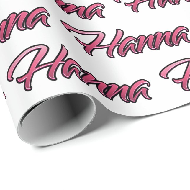Papel De Presente Hanna faded pink personalisiertes Geschenkpapier (Ponta do rolo)