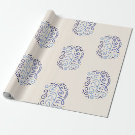 Papel De Presente Hanukah Sameach Holiday Hebraw Wrappaper