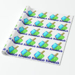 Papel De Presente Hanukkah Dreidels<br><div class="desc">Este é um grande papel de envolvimento para Hanukkah!</div>