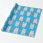 Papel De Presente Hanukkah Enrolando Papel "Rato de Pássaro de Cão"<br><div class="desc">"Rato de Pássaro Feliz/Cachorro". Espero que goste do nosso novo presente de Hanukkah Happy com um padrão repetitivo do nosso "Cão, Gato, Pássaro e Rato".Aproveite o meu design de papel mais novo. O preço varia conforme você escolhe entre 4 tipos de papel e 5 tamanhos de papel. Obrigados para parar...</div>