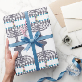 Papel De Presente Hanukkah glam menorah hanukkiah