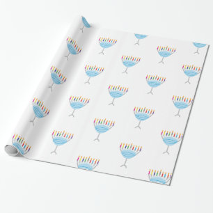 Papel De Presente Hanukkah Menorah com máscara