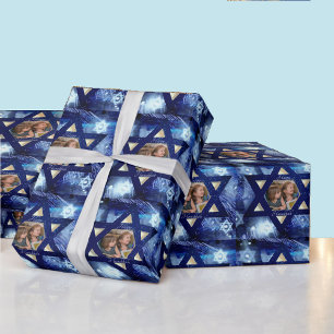 Papel De Presente Hanukkah Photo Family Kids Roll Gift