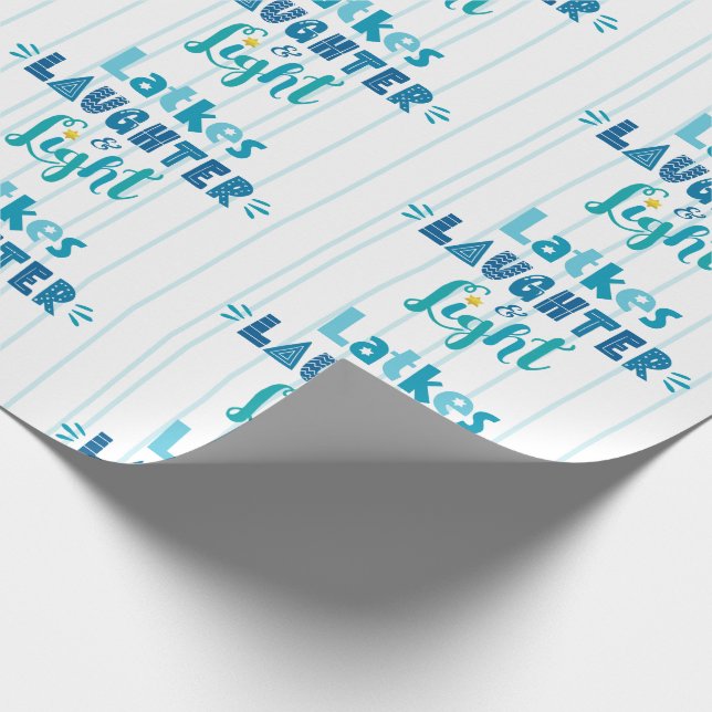Papel De Presente Hanukkah trava risos tipografia moderna e leve (Ponta)