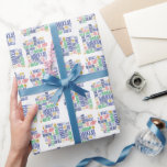 Papel De Presente Hanukkah Words Holiday Wraping Paper<br><div class="desc">Você pode encontrar itens de coordenação adicionais na nossa coleção "Feriado de Palavras de Chanucá".</div>