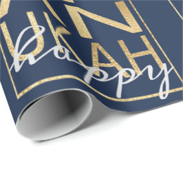 Papel De Presente Hanukkah Wraping Paper Chanukah Happy Dourado