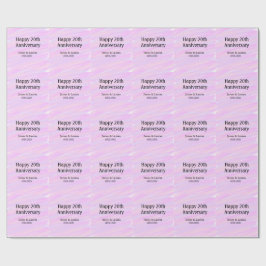Papel De Presente Happy 20th anniversary pink purple pastel name bol