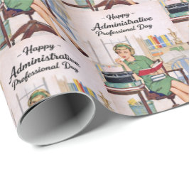 Papel De Presente Happy Administrative Professional Day, Retro