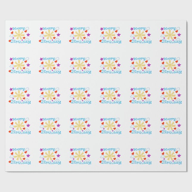 Papel De Presente Happy Birthday! (Aberto)