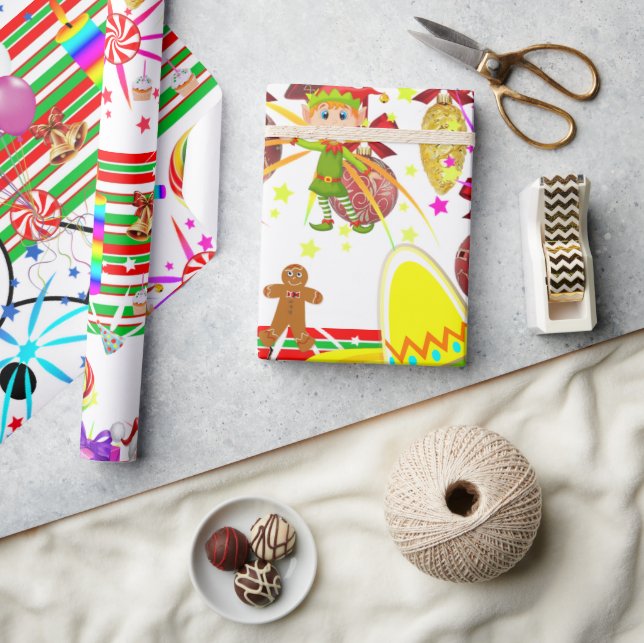 Papel De Presente Happy Birthday Christmas Wrapping Paper (Artesanato)