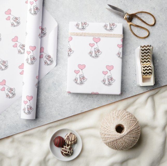 Papel De Presente Happy Birthday Gift Wrapping Paper Cats Kittens (Artesanato)