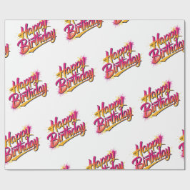 Papel De Presente Happy Birthday Wrapping Paper
