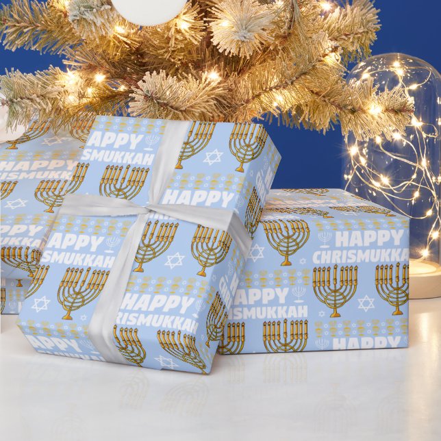 Papel De Presente Happy Chrismukkah Menorah (Feriados)
