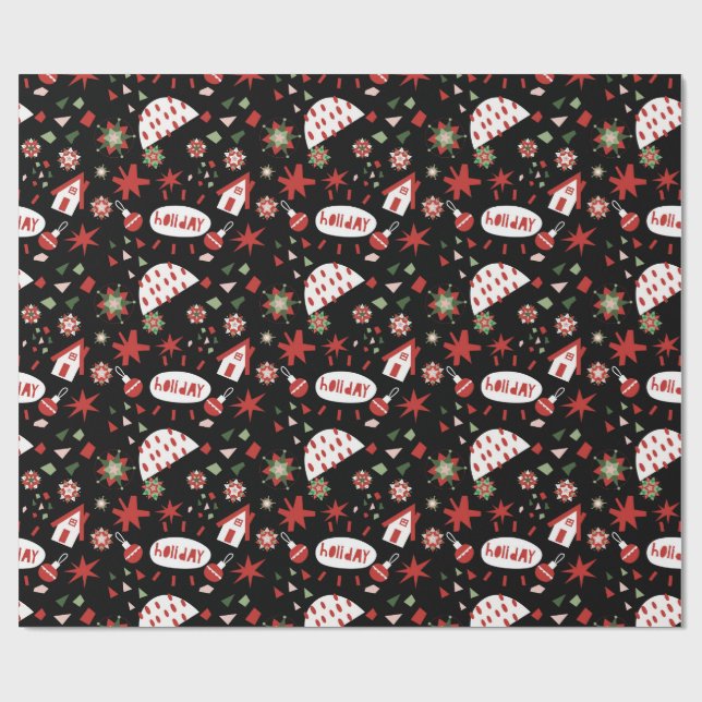 Papel De Presente Happy Christmas X-mas Gift wrap (Aberto)