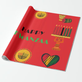 Papel De Presente Happy Kwanzaa personalizável