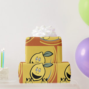 Papel De Presente Happy Lemon Face