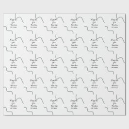 Papel De Presente Happy new year name message gray simple holiday