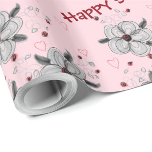 Papel De Presente Happy Sweet 16 Pink Gift Wrap