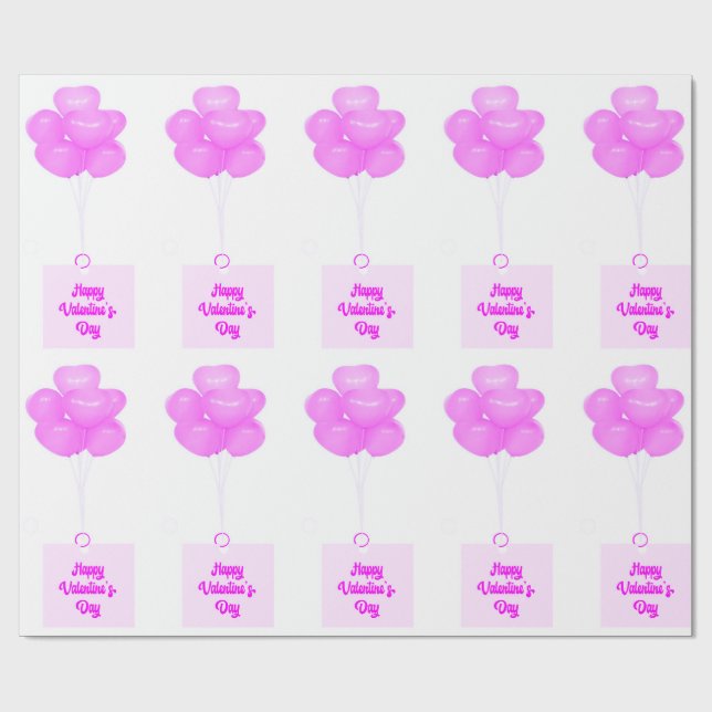 Papel De Presente Happy Valentine's Day Wrapping Paper (Aberto)