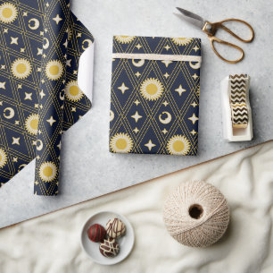 Papel De Presente Harlequim Celestial Luz (Lareira da Meia-Noite)
