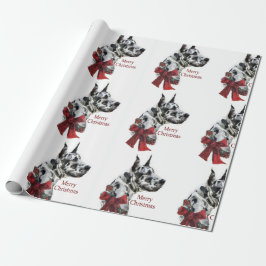 Papel De Presente Harlequin Great Dane Christmas