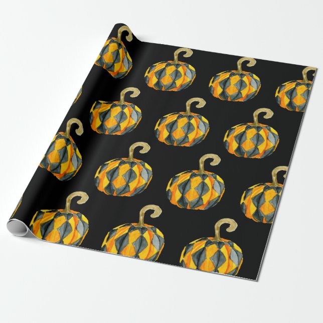 Papel De Presente Harlequin Pumpkin (Desenrolado)