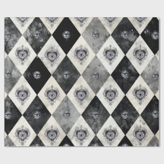 Papel De Presente Harlequin with All-Seeing Eyes Wrapping Paper
