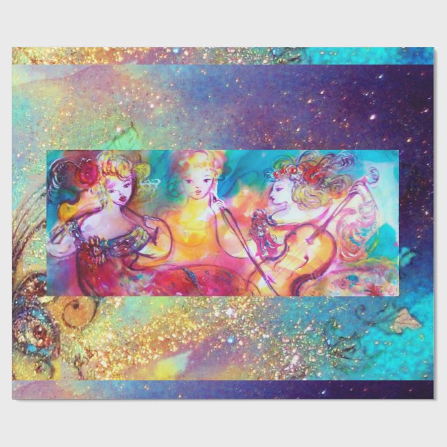 Papel De Presente HARMONY TRIO MUSIC CONCERT Watercolor (Aberto)