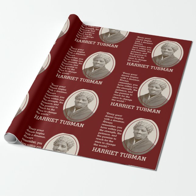 Papel De Presente HARRIET TUBMAN personalizável de cotação inspiraci (Desenrolado)