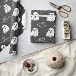 Papel De Presente Harry Potter Birthday | Painéis Alcalços De Hedwig