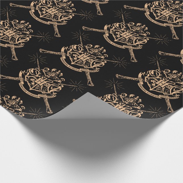 Papel De Presente Harry Potter | Brasão de Varinhas Cruzadas de Hogw (Ponta)