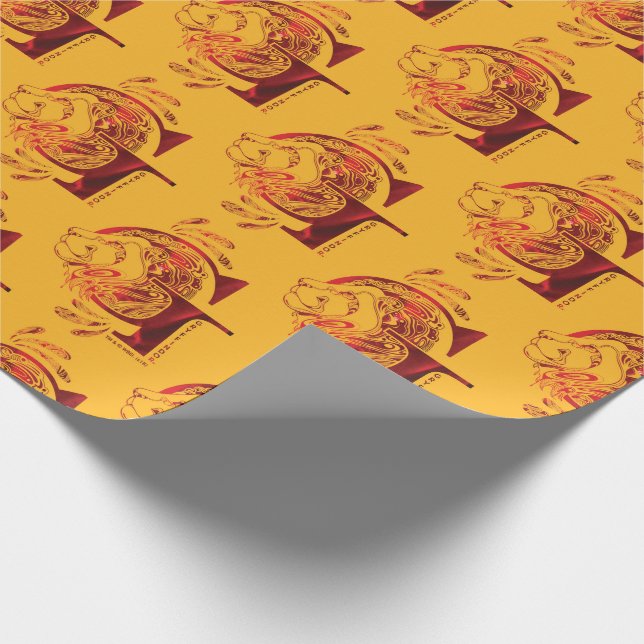Papel De Presente Harry Potter | Gráfico Aguamenti GRYFFINDOR™ (Ponta)