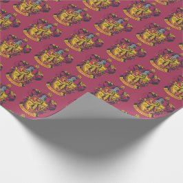 Papel De Presente Harry Potter | Gryffindor Crest Dourado e Vermelho