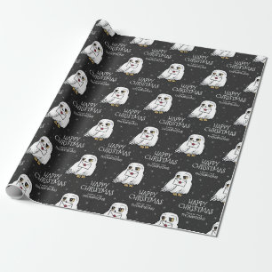 Papel De Presente Harry Potter Hedwig - Feliz Natal