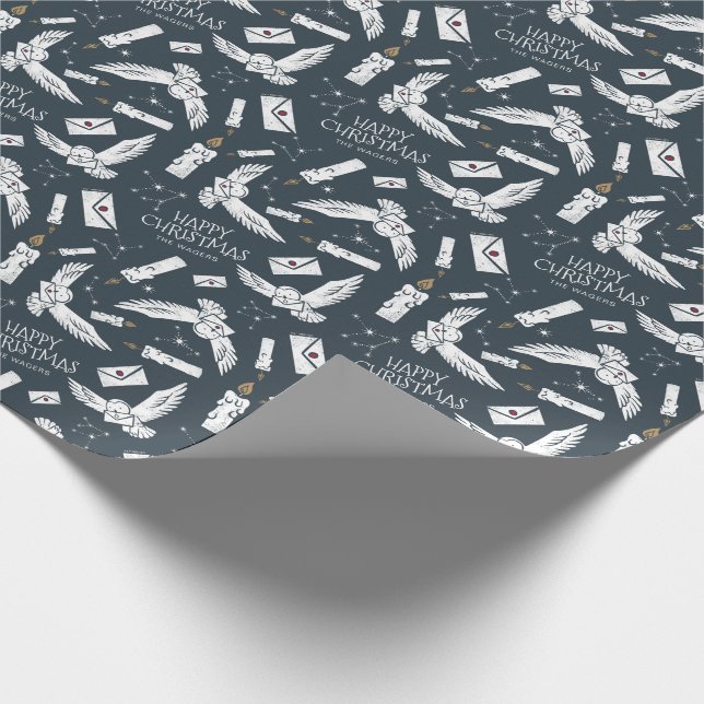 Papel De Presente HARRY POTTER™ Hedwig Letters Patterno - Personaliz (Ponta)