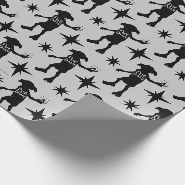 Papel De Presente Harry Potter | Tipografia Silhouette "Dobby Livre" (Ponta)