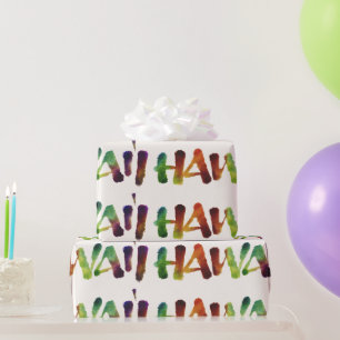 Papel De Presente Hawai'i - Watercolor Lettering Calliographic Hawai