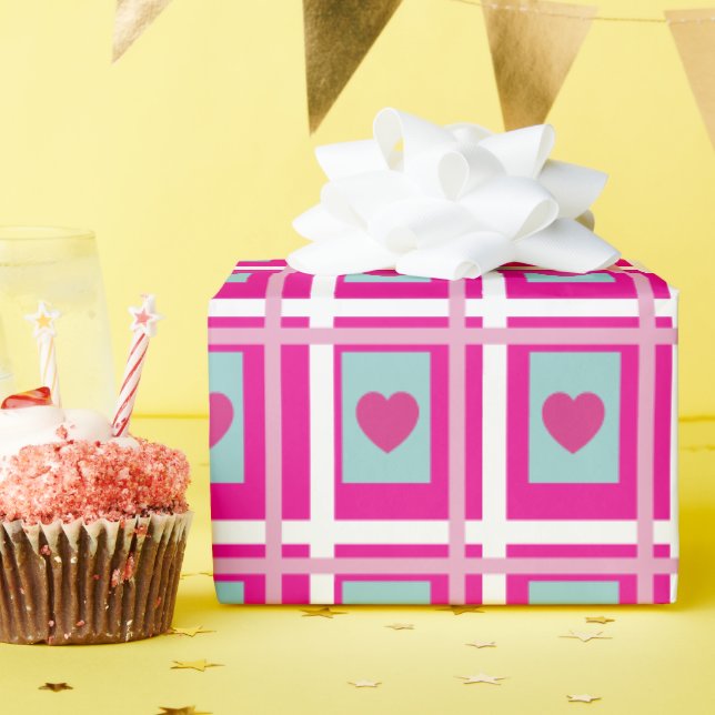 Papel De Presente heart gift wrap for girls (Festa de aniversário)
