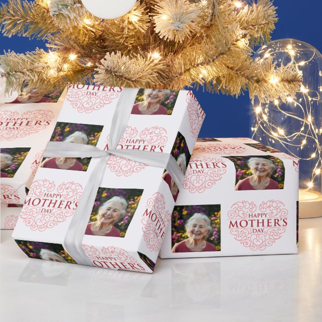 Papel De Presente Heartfelt Moments Mother's Day Gift Wrapping Paper (Feriados)
